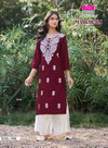 Massakali By Diya Trends Rayon Lucknowi Kurtis With Bottom Suppliers In India